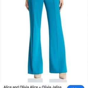 Alice + Olivia Teal Flare Pants